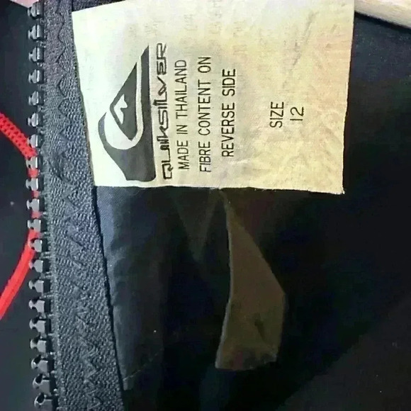 Quiksilver Boys Short Sleeve Back Zip Spring Suit - Size 12 - Picture 6 of 7